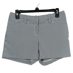 CLEARANCE Ann Taylor Petite Signature Women's Striped Chino Dressy Shorts Sz 4P